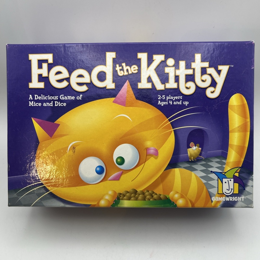 Feed the Kitty Game 100% COMPLETE Gamewright 2006 Children's Kids Wooden